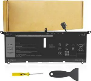 Futurebatt DXGH8 7.6V 52Wh Laptop Battery Compatible with Dell XPS 13 9370 9380 0H754V FHD 13-9370-D1705S Latitude 3301 5390 5391 7400 7490 Series Notebook G8VCF P82
