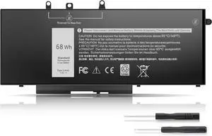 New 68Wh GJKNX Laptop Battery Replacement for Dell Latitude 5490 5480 5580 5590 5280 5288 5488 5591 5491 5495 E5480 E5580 E5490 E5590 Precision 15 3520 3530 Series Fits GD1JP DY9NT 5YHR4 451-BBZG 7.6V