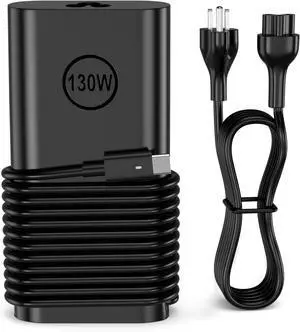 130W USB C Type C Laptop Charger Compatible with Dell XPS 15 2in1 9575 Latitude 9410 9510 9575 7310 7410 7210 5420 5510 5520 Precision 5530 2in1 5550 5750 3560 3550 3551 Type C AC Adapter