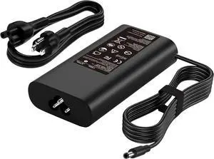 130W Laptop Charger 4.5mm fit for Dell XPS 15 7590 9530 9550 9560 9570 7347 7348 7459 Precision M3800 M2800 5510 5520 5530 5540 HA130PM130 DA130PM130 06TTY6 Laptop Power Supply Cord