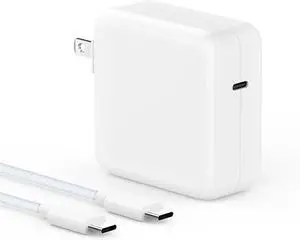 Charger for MacBook Pro 16 14 inch MacBook Air 15 13 inch 2025 2024 2023 2022 2021 2020 2019 M4 M3 M2 M1, Super Compact 100W USB C Laptop Power Adapter, 6.6FT USB-C Braided Cable, Original Quality