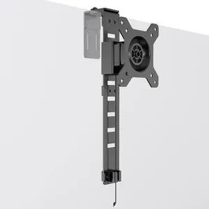 JOY Worker Cubicle Monitor Mount - Height Adjustable Hanging Mount, 13"-34" Cubicle Monitor Hanger, VESA 75*75/100*100mm, Clamp Hook Top Holds Up to 17.6 lbs, Black