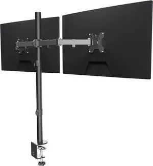 Suptek Dual Monitor Desk Mount, Adjustable Dual Monitor Arm for 2 Computer Screens up to 27 inch, Extra Tall 31.5" Pole Dual Monitor Stand for Desk, Holds up to 22 lbs(MD6842)