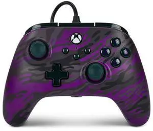 PowerA Advantage Wired Controller for Xbox Series X|S - Purple Camo, Xbox Controller with Detachable 10ft USB-C Cable, Mappable Buttons, Trigger Locks and Rumble Motors, Officially Licensed for Xbox