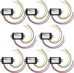 Weewooday Direct Current Converter 12v to 5v 3a 15w Buck Converter Module, Reduced Voltage Regulator Car Power Output Power Adapter, Wire Interface(3 Pieces)