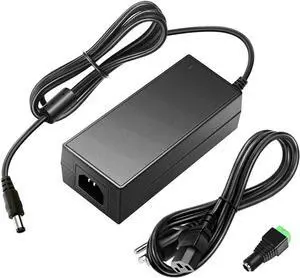 SHNITPWR 24V 3A DC Power Supply Adapter AC 100V~240V to DC 24 Volt 3 Amp 72W Converter Transformer 5.5x2.5mm Plug for 5050 3528 LED Strip Light 3D Printer LED Driver CCTV Security System LCD Monitor