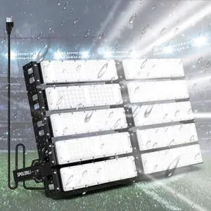 LED Stadium Light  3000W Equivalent High Mast Flood Light 80,000LM, IP66 Waterproof, 50,000Hrs Lifespan, 120° Wide Beam for Tunnels/Parking Lots/Fields  Super Bright & Energy-Saving (500W, 85V-305V)