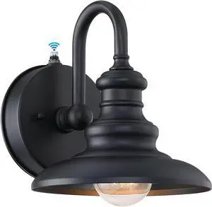 LONEDRUID Dusk to Dawn Sensor Outdoor Wall Sconce Black Exterior Gooseneck Barn Light Fixtures Waterproof Farmhouse Wall Mount Porch Lighting Anti-Rust Outside Lantern for House Garage Entryway