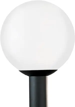 Generation Lighting 8254-68 Outdoor Globe Traditional One - Light Outdoor Light Post Outside Fixture, White Plastic Finish