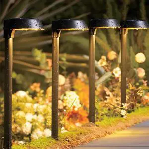 Solar Lights Outdoor Waterproof, LED Solar Pathway Lights Outdoor Garden Landscape Lighting for Walkway Driveway, Auto On/Off, 6 Pack