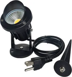 LED Outdoor Spotlight Flag Light 120V 10W Waterproof Spot Lights for Yard Flagpole House Tree Plug in Christmas Landscape Lighting (10W, Warmwhite)