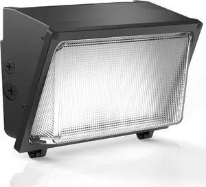 HYPERLITE LED Wall Pack Light: 120W 18000LM Glass Lens Wall Pack LED Exterior Light, Wall Pack Lights Outdoor LED Daylight 5000K for Area Yard Building Parking Lot Barn UL Listed