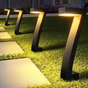 WdtPro Solar Lights Outdoor Pathway Lights, 4 Pack Upgraded Bright LED Outdoor Solar Light for Outside, IP65 Waterproof Solar Garden Light for Yard, Driveway, Walkway, Landscape, Patio Decor