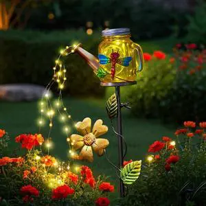 Solar Watering Can Light, Solar Yard Decorations Outdoor,Garden Decor Lights for Yard,IP65 Waterproof Hanging Lantern Lights,Outside Patio Lawn, Gifts for Mom Grandma Women Birthday