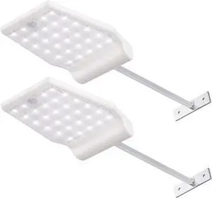InnoGear Solar Gutter Lights Outdoor Waterproof, 29 LED Motion Sensor Lighting with 4 Modes, Mounting Pole for Security Wall Fence Yard Barn Porch Garage, Pack of 2