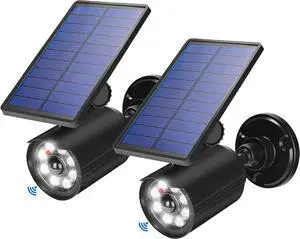 Solar Lights Outdoor Motion Sensor Flood Lights 2000LM IP67 Waterproof Security Spot Lights for Yard Garden Patio 2 Pack