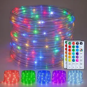 66Ft Waterproof Rope Lights, 200 LEDs Color Changing Outdoor String Lights for Easter, Halloween, Christmas, Independence Day Decor