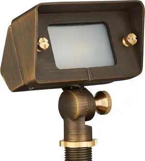 VOLT Gentle Splash Cast Brass 12V Flood Light (Bronze) for Low Voltage Landscape Lighting of Outdoor Wall, Garden or Yard