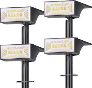 Solar Landscape Spotlights Outdoor, Outside 56 LEDs Spot Lights IP68 Waterproof with 6 Brightness & 2 Color Modes, Auto On/Off for Tree, Yard, Pathway, Garden (Cool/Warm White)