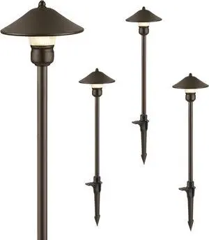 EDISHINE Low Voltage Pathway Lights, 3W 150 LM 3000K 16.5 Tall LED Landscape Lights, 12V AC/DC 50,000Hrs Waterproof Aluminum Housing Outdoor Landscape Lighting for Path, Yard, Garden