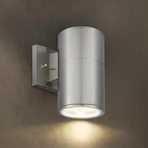 ASD 1 Light Outdoor Wall Light Fixture | 60W E26 Socket 120V ETL Cylinder Up Down Lights | LED/CFL/Incandescent Bulb Exterior Wall Sconce | Front Door, Porch, Patio Lighting | Steel
