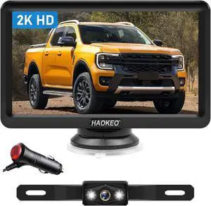Wired Backup Camera for Truck 7 Inch Monitor Kit Easy to Install in 15 Minutes Starlight Night Vision for Backing Up, HD 2K Rear View Camera with Monitor for Cars Trucks SUVs Wired Backup Camera for Truck 7 Inch Monitor Kit Easy to Install in 15 Minutes Starlight Night Vision for Backing Up, HD 2K Rear View Camera with Monitor for Cars Trucks SUVs