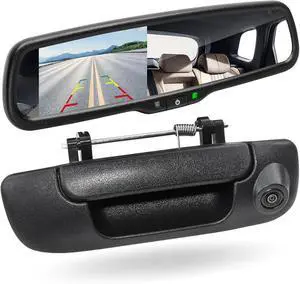 EWAY Tailgate Handle Backup Reverse Camera with 4.3 inch Rear View Mirror Monitor Kit for Dodge Ram 1500 2500 3500 2002-2008 Vehicle Safety Auto Reversing Parking Camera EWAY Tailgate Handle Backup Reverse Camera with 4.3 inch Rear View Mirror Monitor Kit for Dodge Ram 1500 2500 3500 2002-2008 Vehicle Safety Auto Reversing Parking Camera