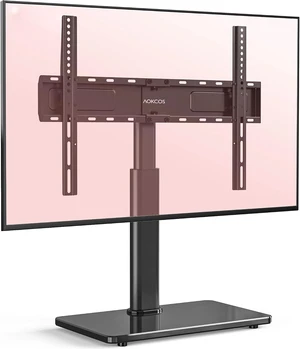Swivel Universal TV Stand for 32-75 inch TVs with Tilt Down/Up, 8 Levels Height Adjustable Table Top TV Mount Stand with Stable Heavy Duty Tempered Glass Base, MAX VESA 600x400 mm, up to 99lbs, Black Swivel Universal TV Stand for 32-75 inch TVs with Tilt Down/Up, 8 Levels Height Adjustable Table Top TV Mount Stand with Stable Heavy Duty Tempered Glass Base, MAX VESA 600x400 mm, up to 99lbs, Black