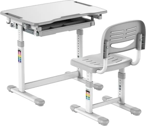 Mount-It! Kids Desk and Chair Set Height Adjustable up to 30" Ergonomic for School - Table and Chairs for Student 26" x 18" Tabletop with Pencil Drawer, 3-10 Age Children, Grey Mount-It! Kids Desk and Chair Set Height Adjustable up to 30" Ergonomic for School - Table and Chairs for Student 26" x 18" Tabletop with Pencil Drawer, 3-10 Age Children, Grey