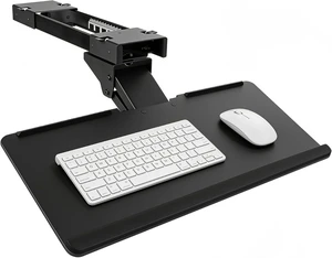 Mount-It! Keyboard Tray Under Desk, Full Motion Computer Keyboard and Mouse Tray, Slide Out Ergonomic Keyboard Drawer with Gel Wrist Pad, 26" Wide, Tilt, Swivel and Height Adjustment, Black Mount-It! Keyboard Tray Under Desk, Full Motion Computer Keyboard and Mouse Tray, Slide Out Ergonomic Keyboard Drawer with Gel Wrist Pad, 26" Wide, Tilt, Swivel and Height Adjustment, Black