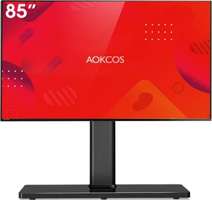Universal Swivel TV Stand Table Top Mount Stand for 43 to 85 inch TVs, 8 Level Height Adjustable with Tilting, Heavy Duty Tempered Glass Base, Holds up 110lbs, MAX VESA 400x600mm, Black Universal Swivel TV Stand Table Top Mount Stand for 43 to 85 inch TVs, 8 Level Height Adjustable with Tilting, Heavy Duty Tempered Glass Base, Holds up 110lbs, MAX VESA 400x600mm, Black