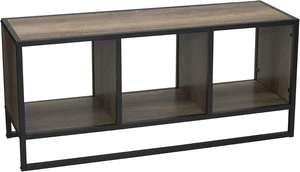 Household Essentials Ashwood & Iron Cube TV Console with Rustic Grain Household Essentials Ashwood & Iron Cube TV Console with Rustic Grain