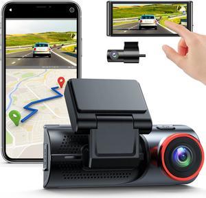 CAMPARK Dash Cam Front Rear, 4K Full HD Dash Camera for Cars, Built-in Wi-Fi GPS, 3.16 IPS Screen, Night Vision, 170°Wide Angle, WDR, 24H Parking Mode