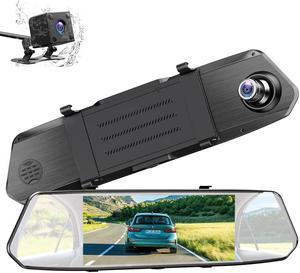 CAMPARK Dash Camera 1080P Mirror Dual Dash Cam Front and Rear, TOGUARD 7" IPS Touch Screen, Infrared Night Vision, Motion Detection, G-Sensor