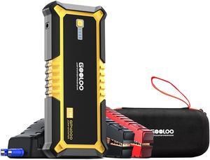 4000A Peak GOOLOO SuperSafe Car Jump Starter (All Gas, up to 10.0L Diesel Engine) 12V Auto Battery Jumper Booster + USB Quick Charge and Type C Port, Portable Power Pack for Trucks, SUVs