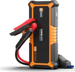 GOOLOO 4000A Car Jump Starter 24000mAh Portable Power Bank 12V Engine Booster Pack For ALL Gas Car/ 10.0L Diesel Car QC3.0 Output Orange