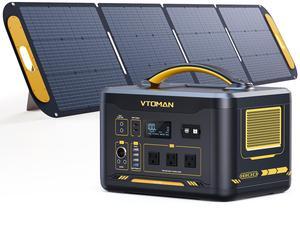 VTOMAN Jump 1800 Portable Power Station 1800W (Peak 3600W) With 200W Solar Panel, LiFePO4 Solar Battery Generator for Power Outages Backup & Outdoor Camping