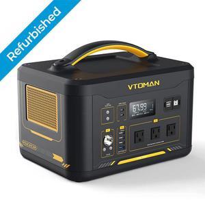 VTOMAN Jump 1500X Portable Power Station, 828Wh LiFePO4 (LFP) Battery, 1500W (3000W Peak) Solar Generator with Expandable Capacity, 3x Pure Sine Wave 1500W AC Outlets, 2xPD 100W, 3x Regulated 12V DC