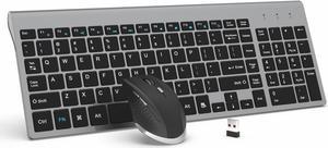 Wireless Keyboard 2.4GHz Wireless Keyboard with Mouse Ergonomic High Precision 1600 DPI Mouse, Wireless Keyboard and Mouse for MAC Windows