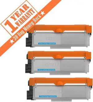 TN660 Compatible Toner Cartridge for Brother TN630 TN-660 (Black, 3 Pack) for use in Brother HL-L2320D HL-L2340DW MFC-L2700DW for DR630 drum