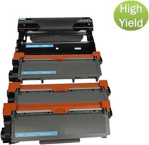 DR630 Drum + TN660 Toner Cartridge for Brother DR630 TN660 DCP-L2520DW DCP-L2540DW HL-L2300D HL-L2320D HL-L2340DW HL-L2360DW HL-L2380DW MFC-L2700DW MFC-L2720DW MFC-L2740DW Printer 4 Pack