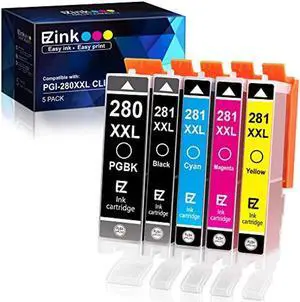 e-z ink (tm) compatible ink cartridge replacement for pgi-280xxl cli-281xxl 280 xxl 281 xxl for tr7520 tr8520 ts612