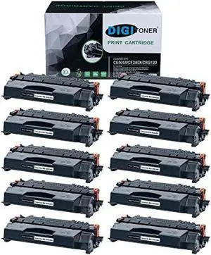 digitoner compatible ce505x cf280x crg120 toner cartridge - ce505x cf280x crg120 high yield toner cartridge replacement for