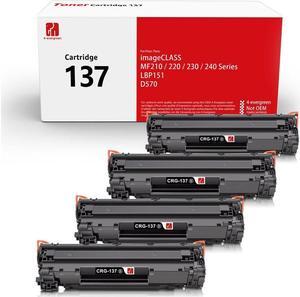 4 Pack CRG137 Toner Cartridge Compatible for  137 ImageClass MF232w MF244dw