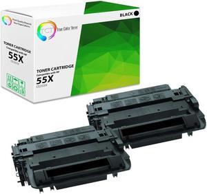 TCT Compatible High Yield Toner Cartridge Replacement for the  55X Series - 2 Pack Black