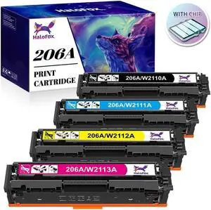 4PK W2110A Toner Compatible with  206A LaserJet Pro MFP M282nw M283 WITH CHIP