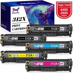 5Pack CF380A 312A Toner Cartridge BBCMY For  LaserJet M476dw M476nw M476dn MFP