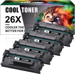 4 Pack Black CF226X Toner Compatible With  26X LaserJet Pro M402n M402d MFP M426dw M426fdw