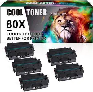 5PK CF280X 80X Toner Compatible with  LaserJet 400 M425dn M425dw M401dn M401n