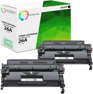 TCT Compatible Toner Cartridge Replacement for the  26A Series - 2 Pack Black